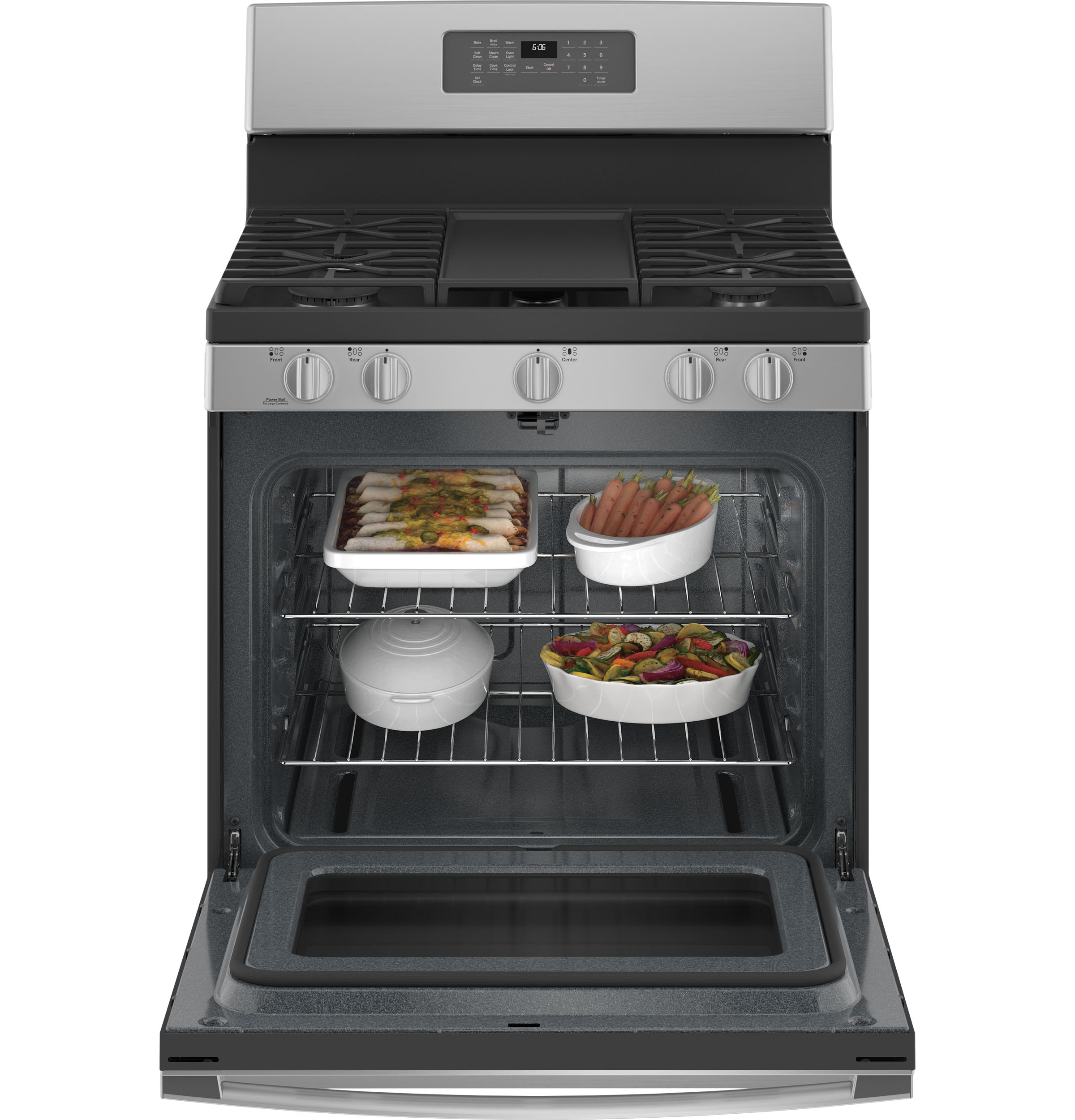 30" Free-Standing Gas Fingerprint Resistant Range JGB660YPFS