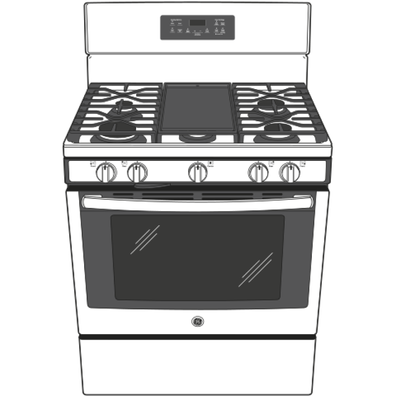 30" Free-Standing Gas Convection Range JGB700FEJDS, product image 14 of 15
