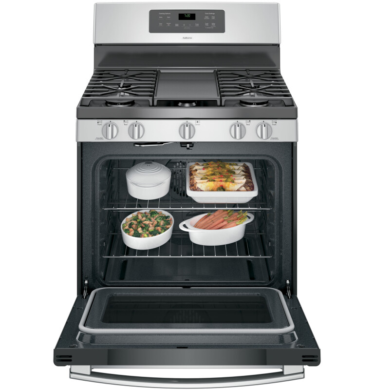 Adora series by GE 30" Free-Standing Gas Convection Range JGB720SEJSS, product image 6 of 12