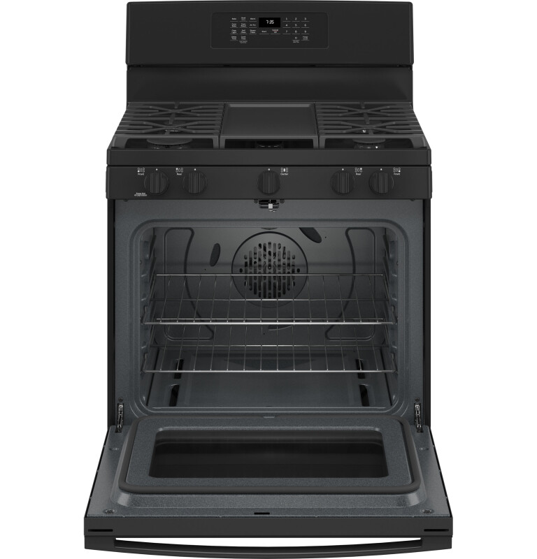 30" Free-Standing Gas Convection Range with No Preheat Air Fry JGB735DPBB, product image 2 of 17