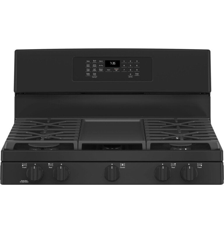 30" Free-Standing Gas Convection Range with No Preheat Air Fry JGB735DPBB, product image 4 of 17