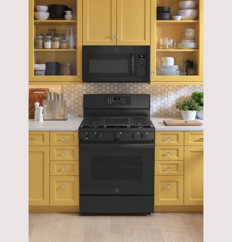 30" Free-Standing Gas Convection Range with No Preheat Air Fry JGB735DPBB, product image 6 of 17
