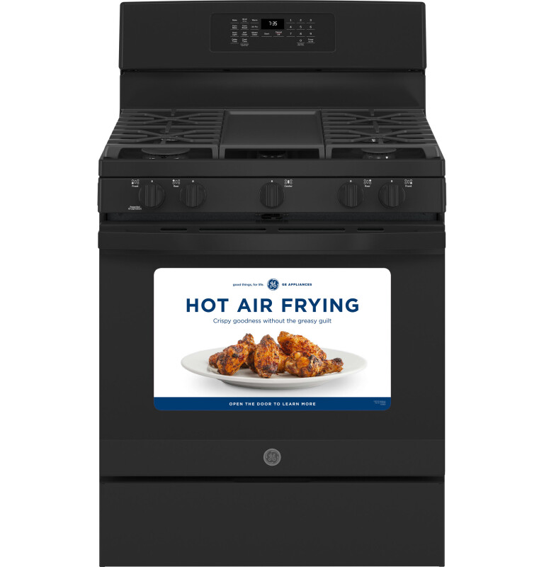 30" Free-Standing Gas Convection Range with No Preheat Air Fry JGB735DPBB, product image 13 of 17
