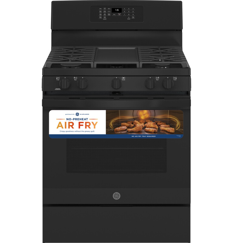 30" Free-Standing Gas Convection Range with No Preheat Air Fry JGB735DPBB, product image 15 of 17