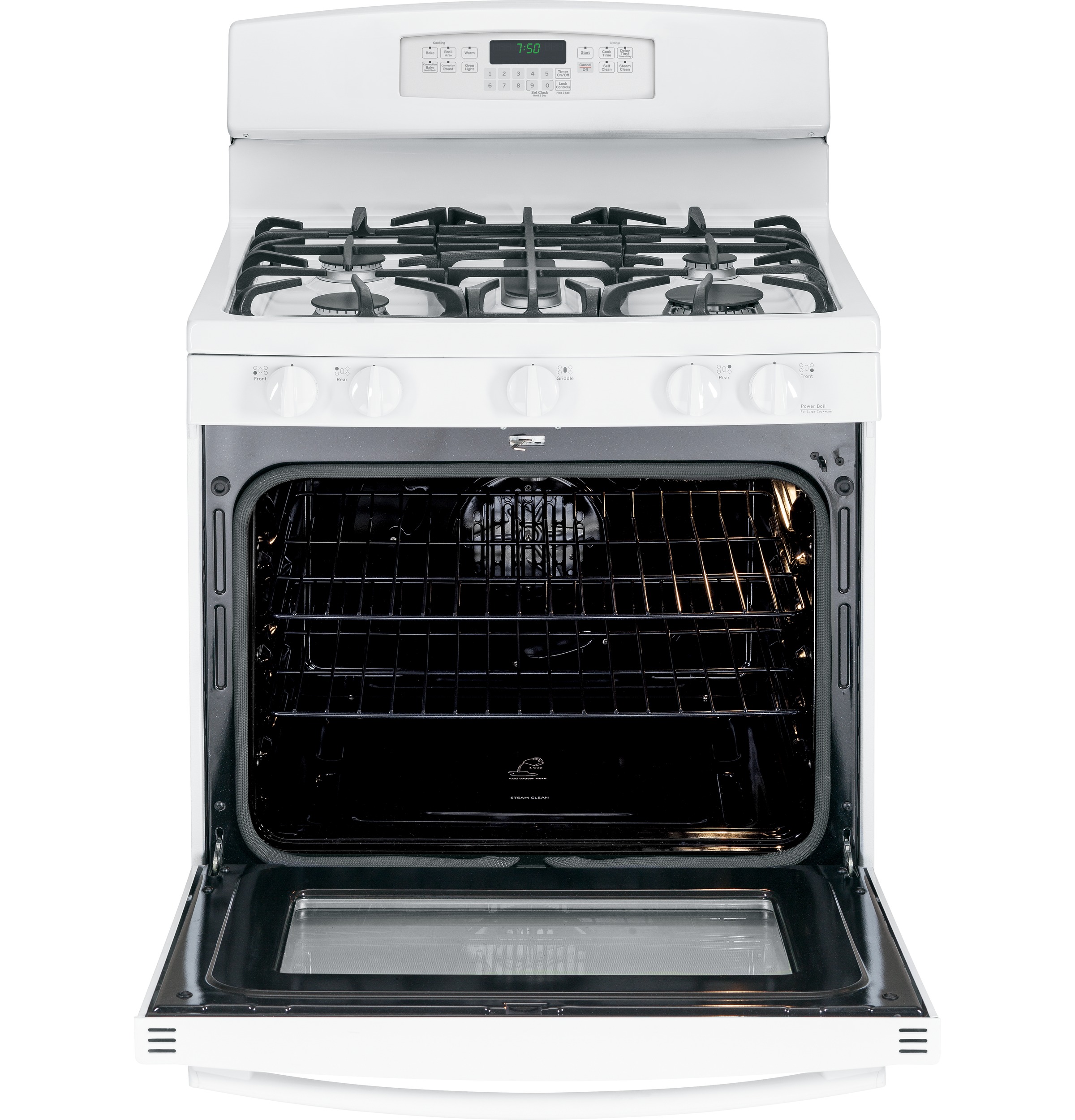 30" Free-Standing Gas Convection Range JGB750DEFWW, product image 3 of 15