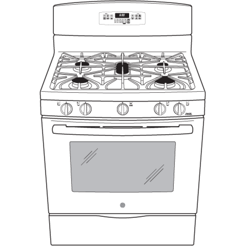 30" Free-Standing Gas Convection Range JGB770DEFWW, product image 10 of 11