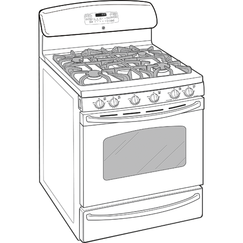 30" Free-Standing Gas Range with Warming Drawer JGB800DEPCC, product image 2 of 3