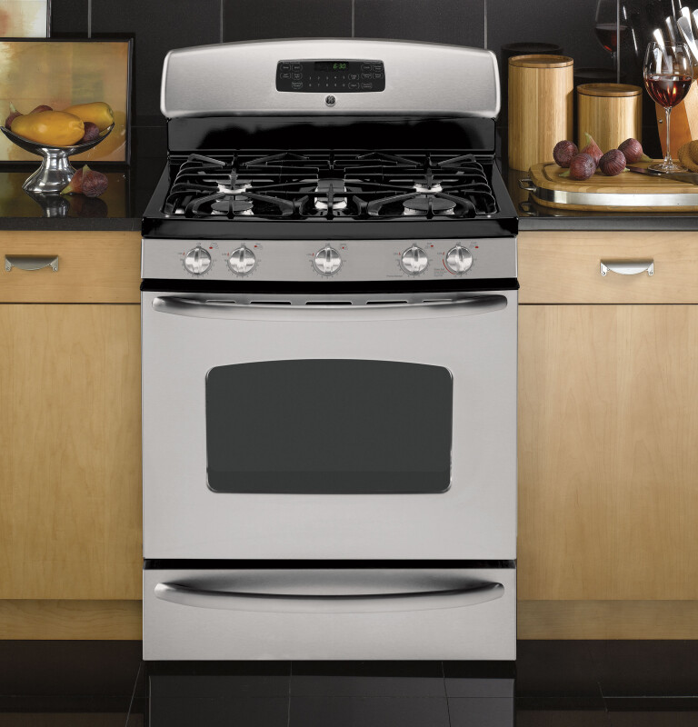 30" Free-Standing Gas Range with Warming Drawer JGB800SEPSS, product image 2 of 7