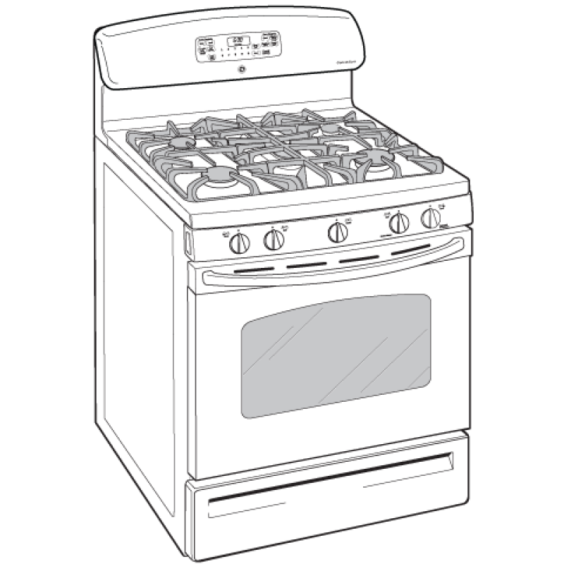 30" Free-Standing Gas Range JGB810DETCC, product image 3 of 3
