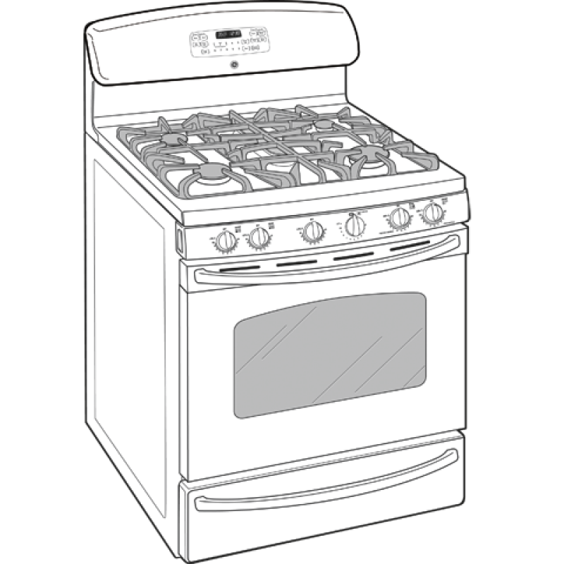 30" Free-Standing Gas Range with Warming Drawer JGB820DEPBB