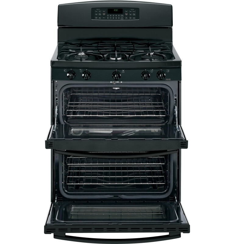 30" Free-Standing Gas Double Oven Range JGB850DEFBB, product image 3 of 12