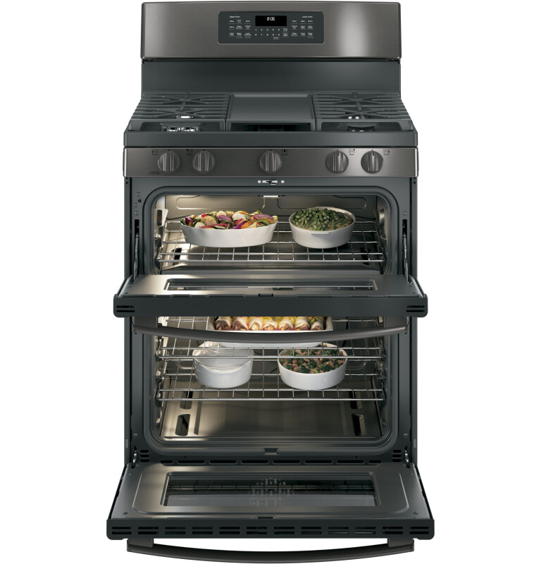 30" Free-Standing Gas Double Oven Convection Range JGB860BEJTS, product image 4 of 16