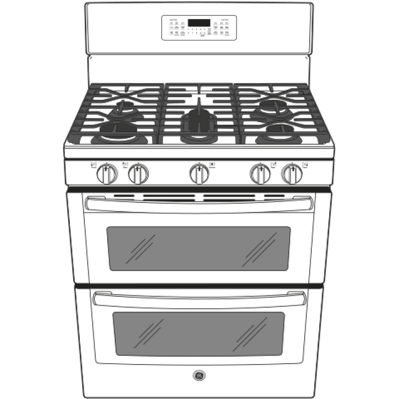 30" Free-Standing Gas Double Oven Convection Range JGB860DEJBB