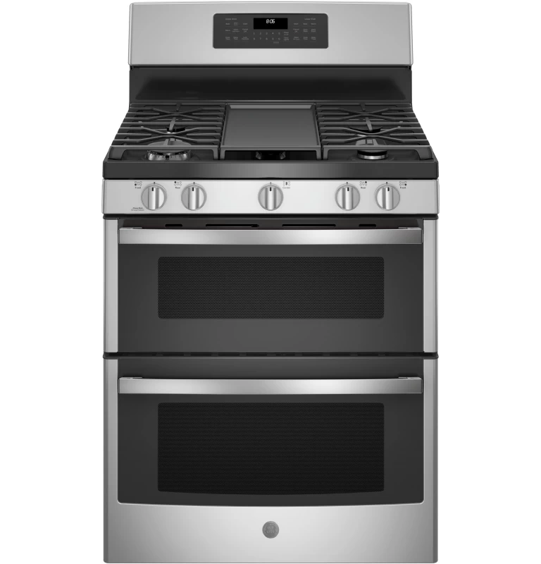 GE 30" Free-Standing Gas Double Oven Convection Range Stainless Steel JGB860SEJSS Picture 1