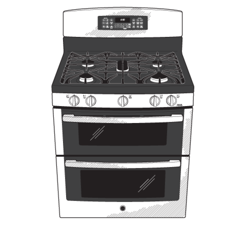 30" Free-Standing Gas Double Oven Range with Convection JGB870SEFSS, product image 11 of 11