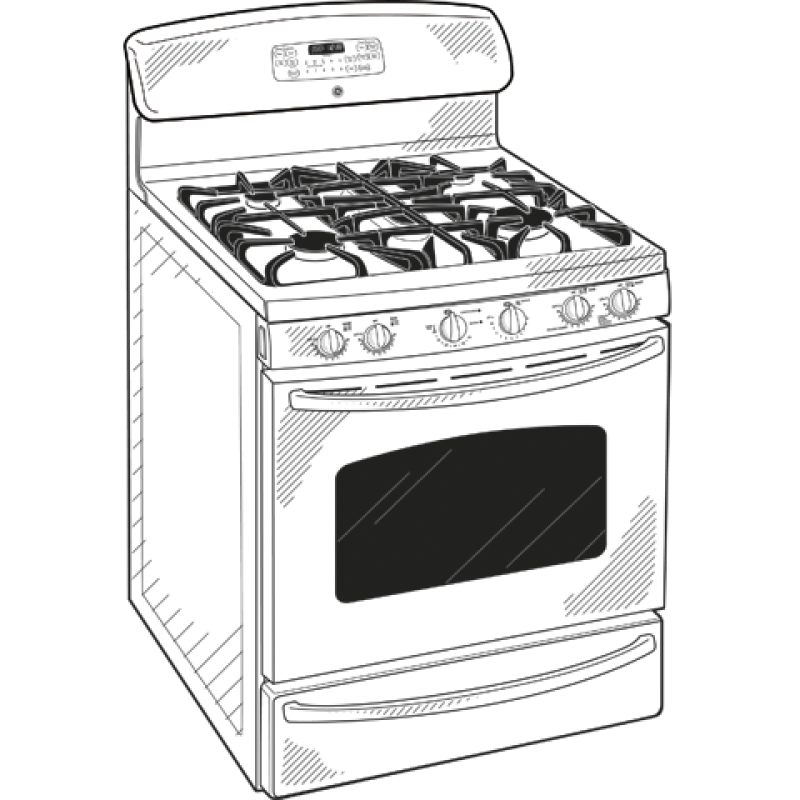 30" Free-Standing Gas Range with Baking Drawer JGB900SEPSS, product image 6 of 7