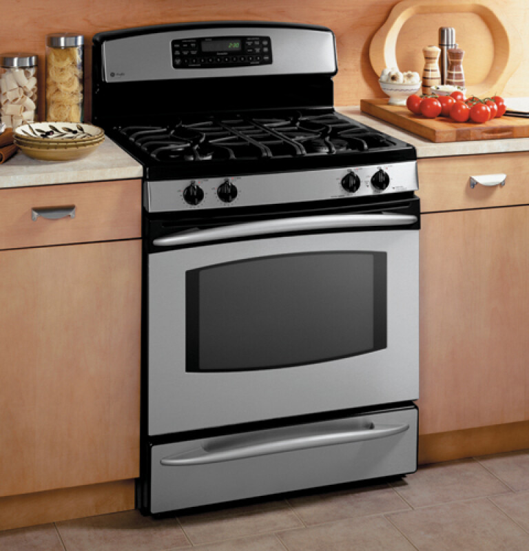 Free-Standing Self-Clean Convection Gas Range with Warming Drawer JGB915SEFSS, product image 2 of 4