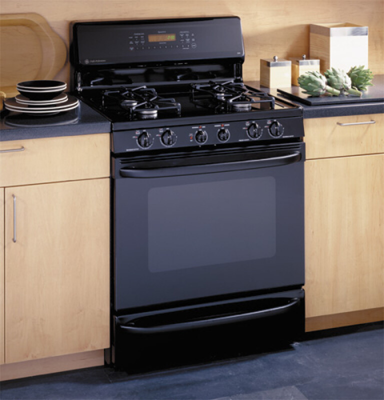 Free-Standing Self-Clean Convection Gas on Glass Range with Warming Drawer JGB920BECBB