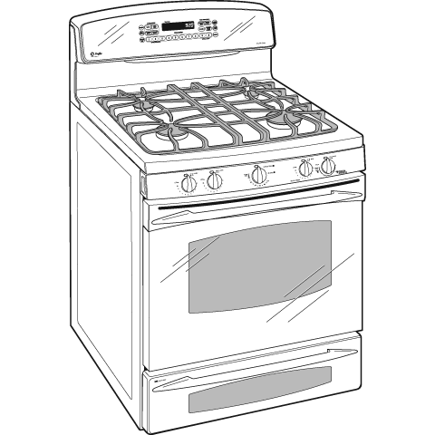 30" Free-Standing Double Oven Range JGB928KEKCC, product image 2 of 3