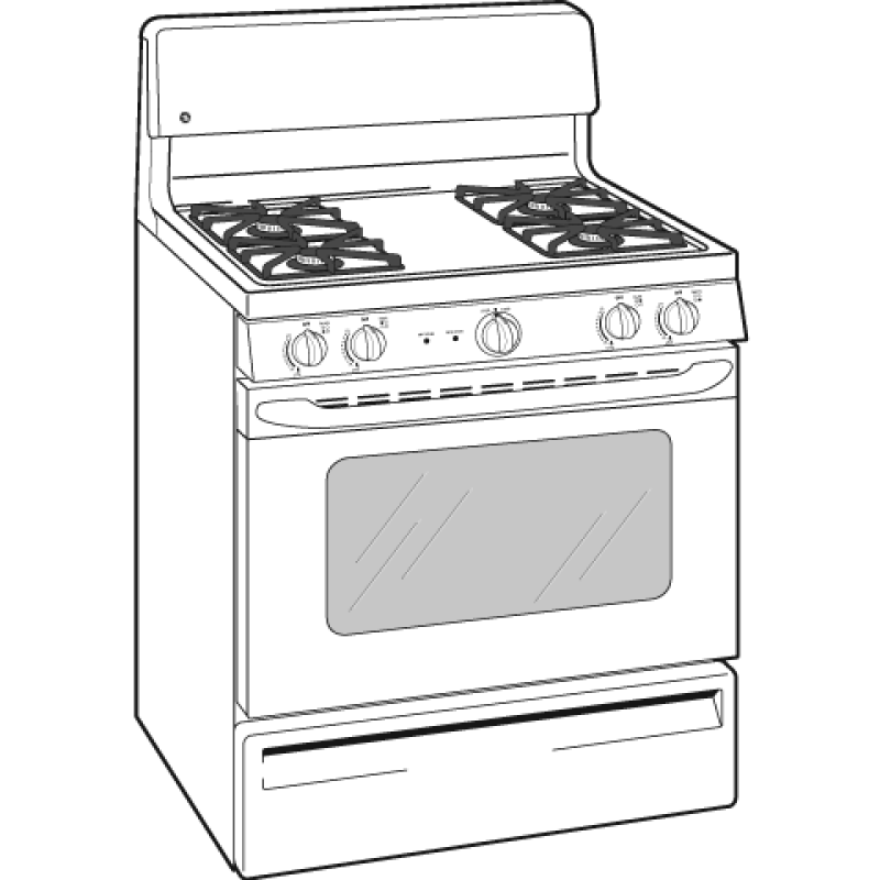 30" Free-Standing Gas Range JGBP27WELWW, product image 2 of 3