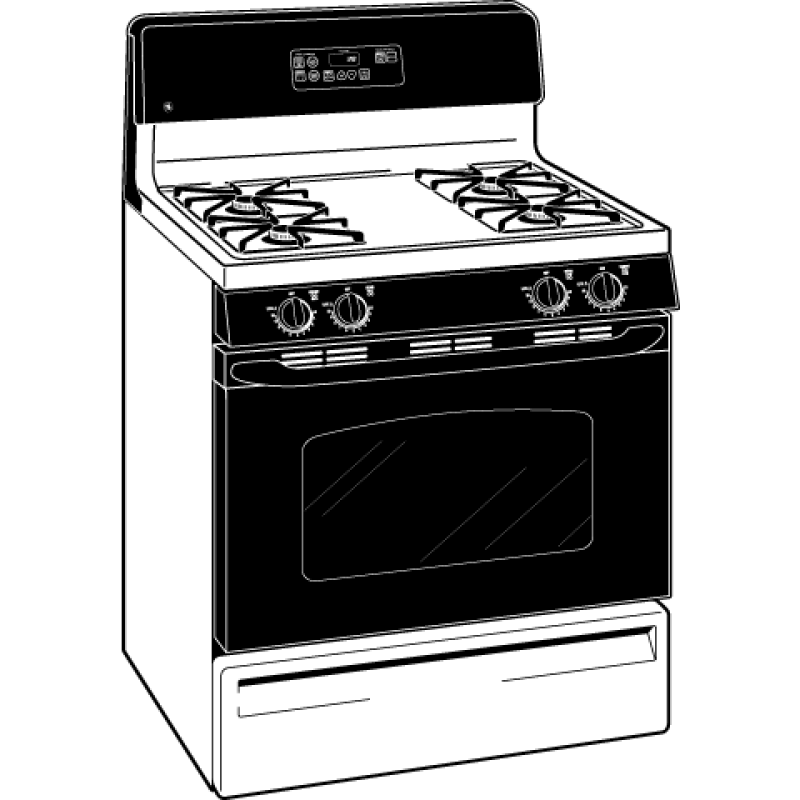 30" Free-Standing Gas Range JGBP28BELWH, product image 2 of 3
