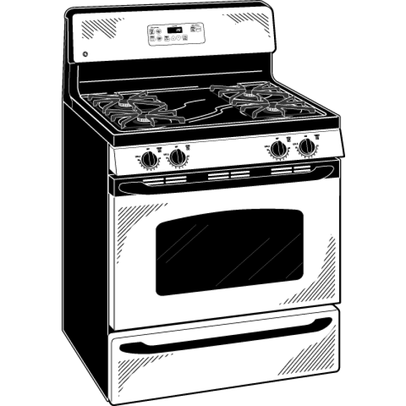 30" Free-Standing Gas Range JGBP28MELBS, product image 2 of 3