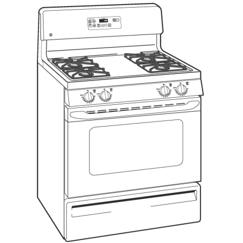 30" Free-Standing Gas Range JGBP28WEKWW, product image 2 of 3