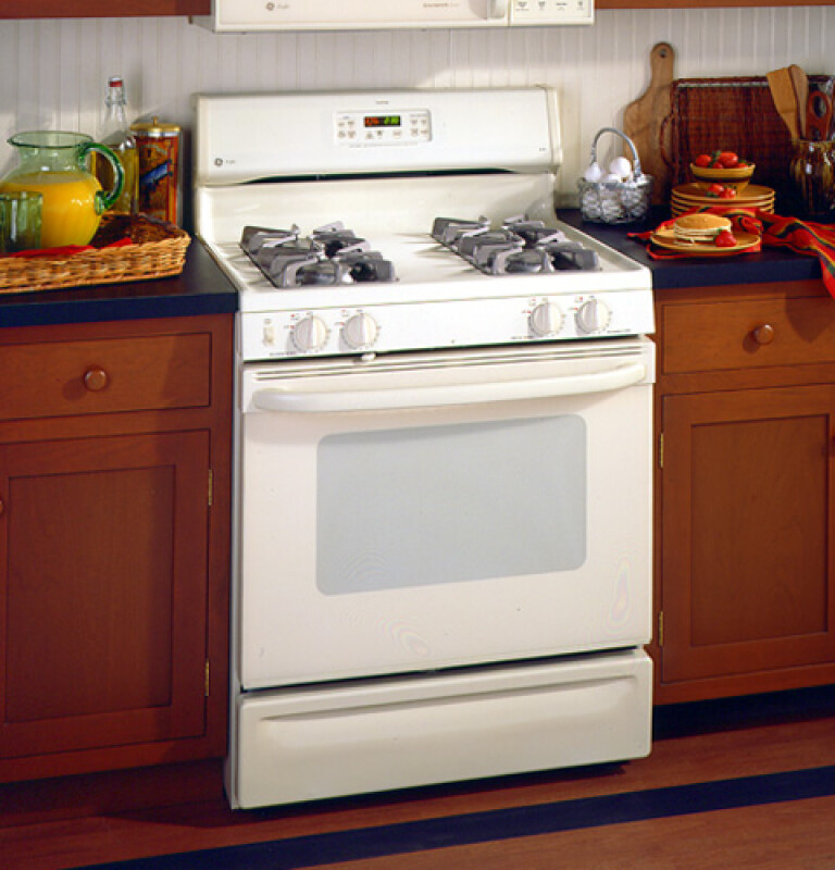 GE Profile Spectra 30" Free-Standing Self-Cleaning Gas Range with QuickSet IV Oven Controls, Sealed Cooktop Burners and In-Oven Broiling Bisque JGBP79CEACC Picture 1