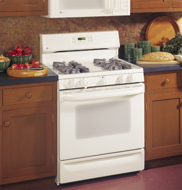 GE Profile Spectra 30" Free-Standing Gas Range with Warming Drawer Bisque JGBP79CEBCC Picture 1