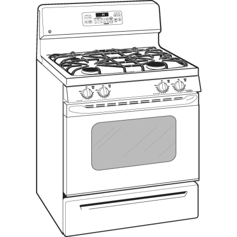 30" Free-Standing Gas Range with Warming Drawer JGBP85BEJBB