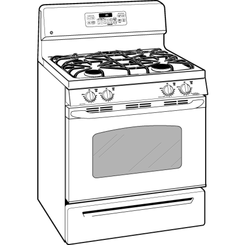 30" Free-Standing Gas Range with Warming Drawer JGBP85BELBB, product image 2 of 3