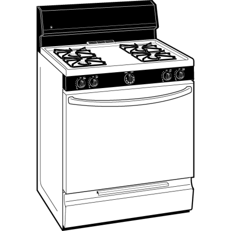 30" Free-Standing Gas Range JGBS04BPMWH, product image 2 of 3