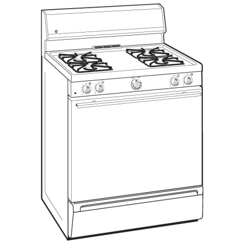 30" Free-Standing Gas Range JGBS14PCDWW, product image 10 of 11