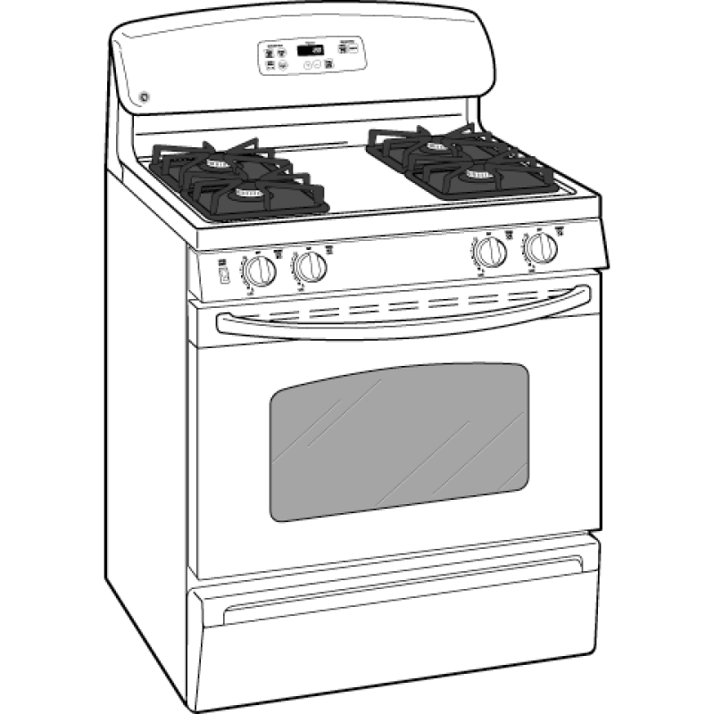 30" Free-Standing Gas Range JGBS23DEMCC, product image 3 of 4