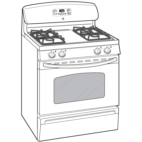 30" Free-Standing Gas Range with Steam Clean JGBS23DETWW, product image 3 of 3
