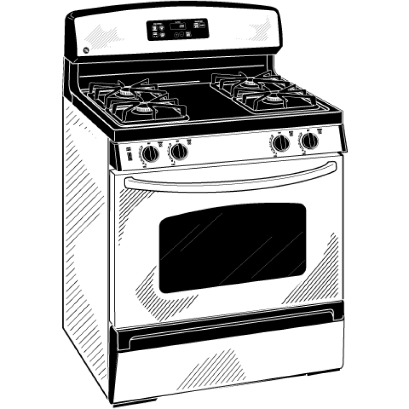 30" Free-Standing Gas Range JGBS23SEMSS, product image 2 of 3