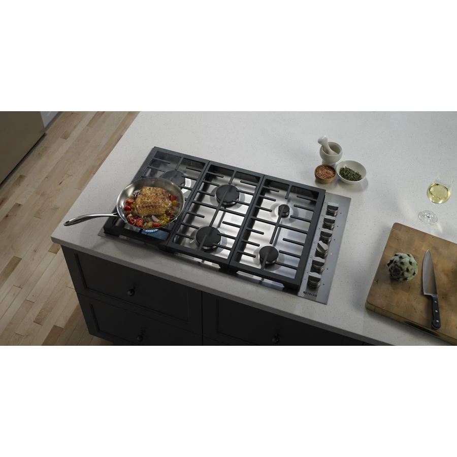 Pro-Style 36" 6-Burner Gas Cooktop JGC7636BP, product image 4 of 4