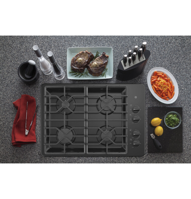 30" Built-In Gas Cooktop with Dishwasher-Safe Grates view 2