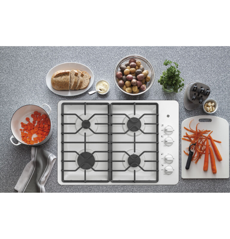 30" Built-In Gas Cooktop with Dishwasher-Safe Grates view 2