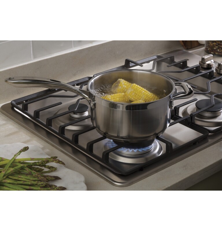 30" Built-In Gas Cooktop with Dishwasher-Safe Grates view 4
