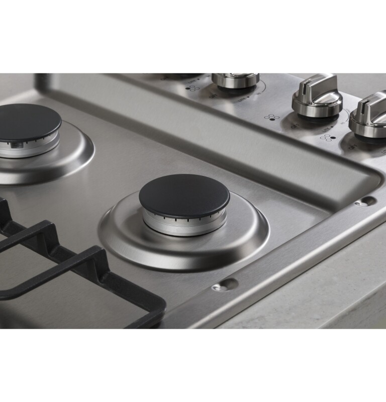 30" Built-In Gas Cooktop with Dishwasher-Safe Grates view 7