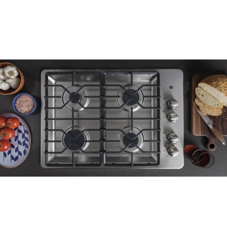 30" Built-In Gas Cooktop with Dishwasher-Safe Grates view 9