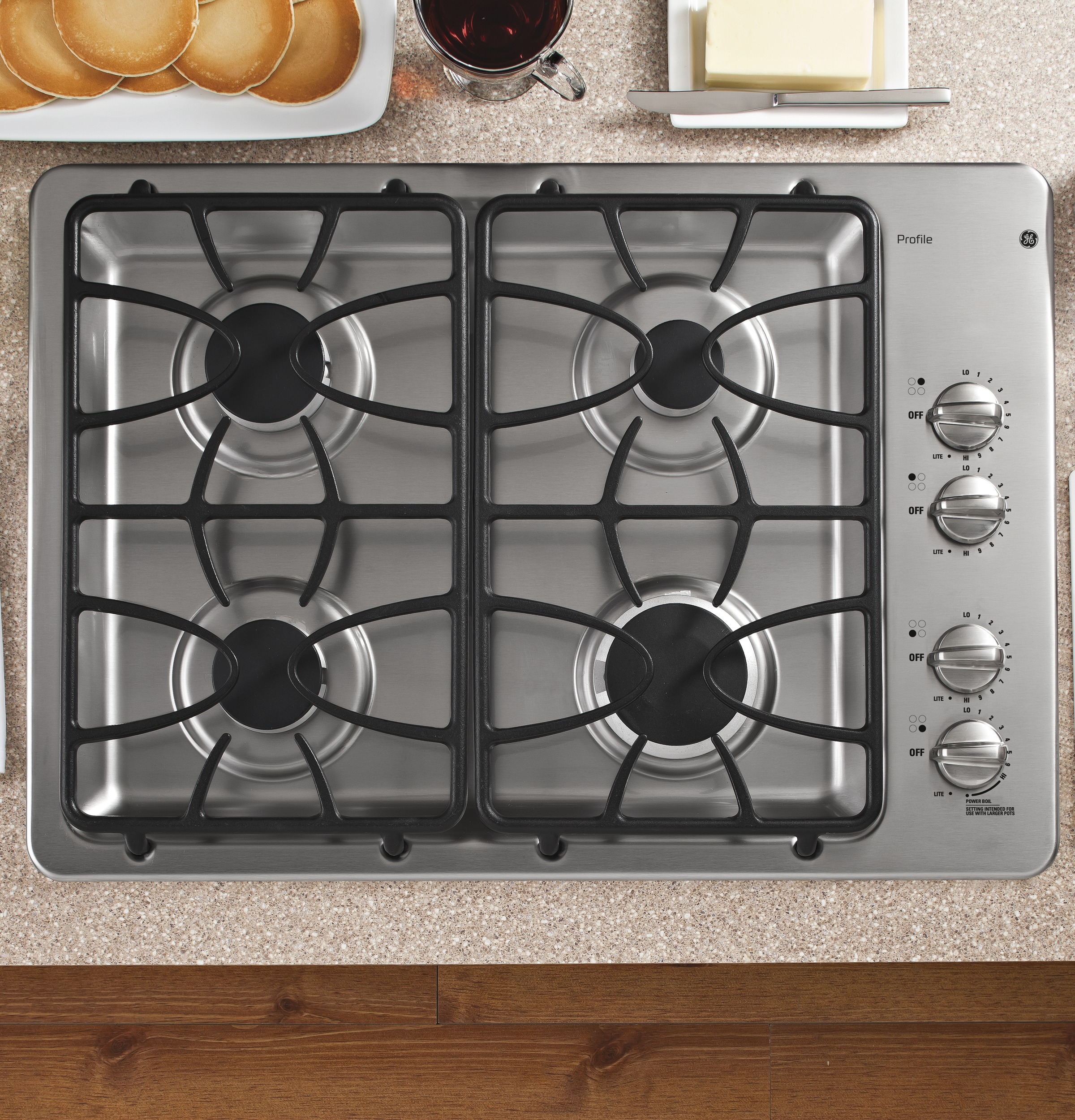 30" Built-In Gas Cooktop JGP333SETSS, product image 2 of 7