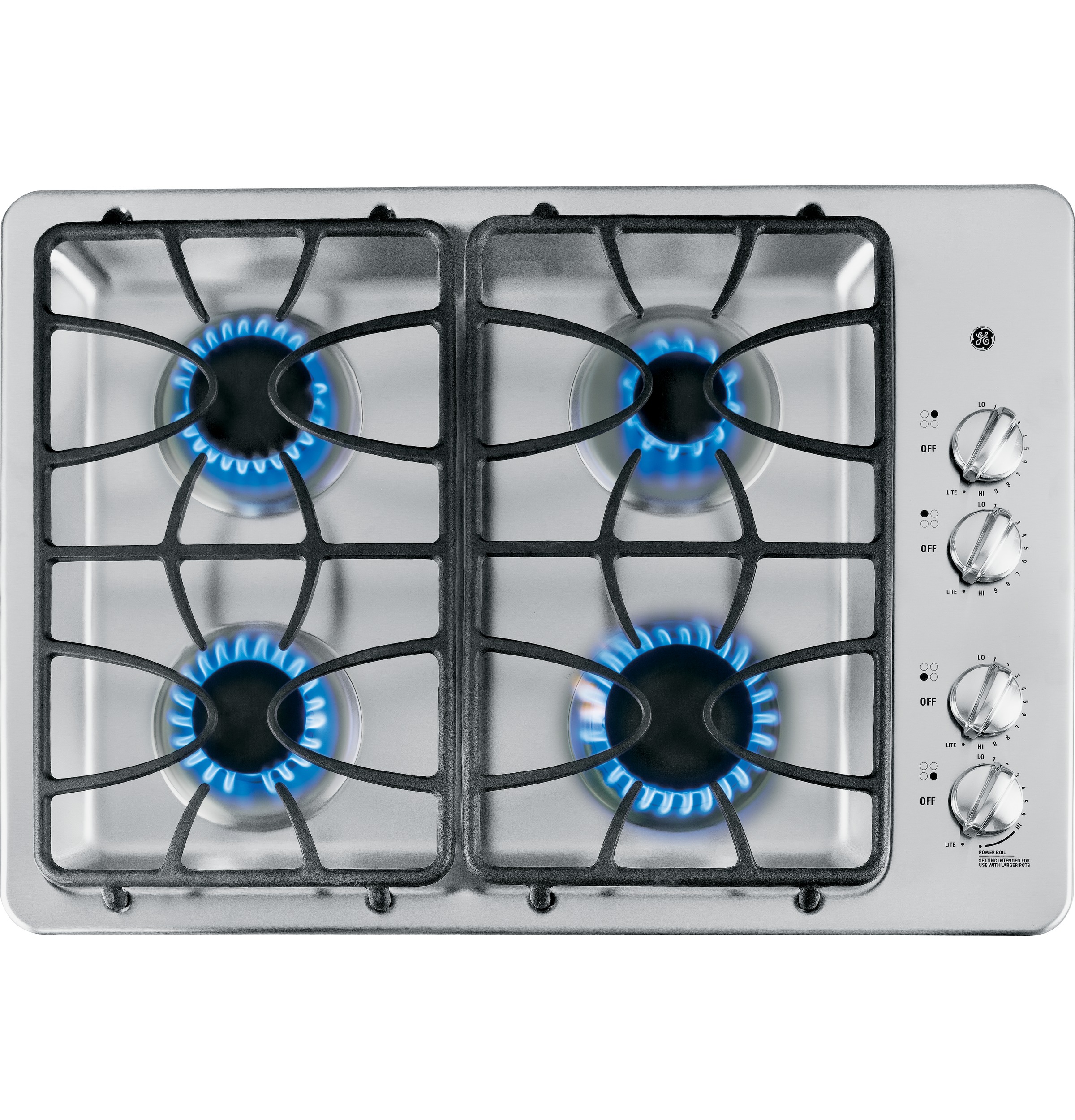 30" Built-In Gas Cooktop JGP333SETSS, product image 3 of 7