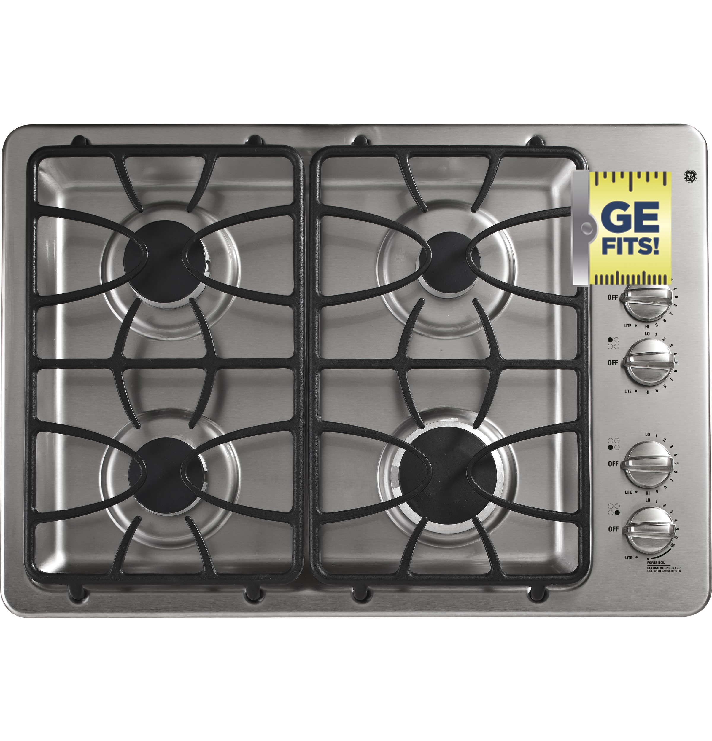 30" Built-In Gas Cooktop JGP333SETSS, product image 5 of 7