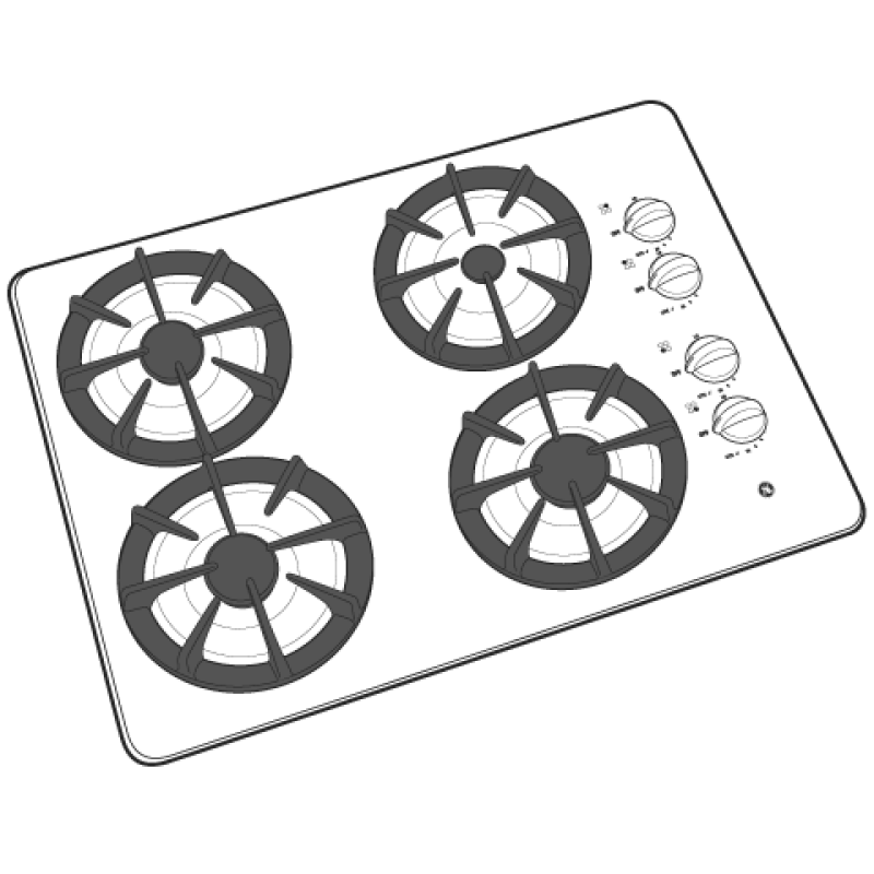 30" Built-In Gas Cooktop JGP337CEJCC, product image 2 of 3