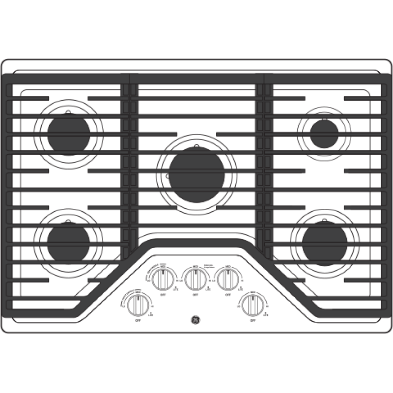 30" Built-In Gas Cooktop with 5 Burners and Dishwasher Safe Grates view 29