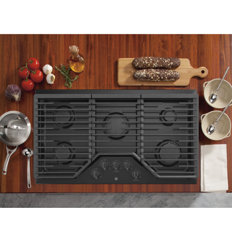 36" Built-In Gas Cooktop with 5 Burners and Dishwasher Safe Grates view 2