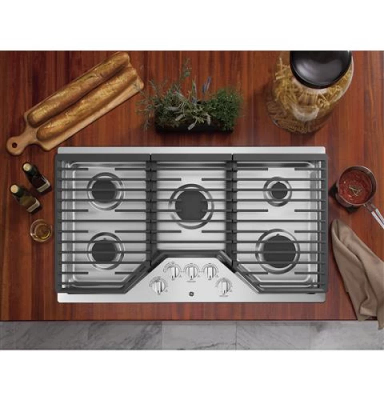 36" Built-In Gas Cooktop with 5 Burners and Dishwasher Safe Grates JGP5036SLSS