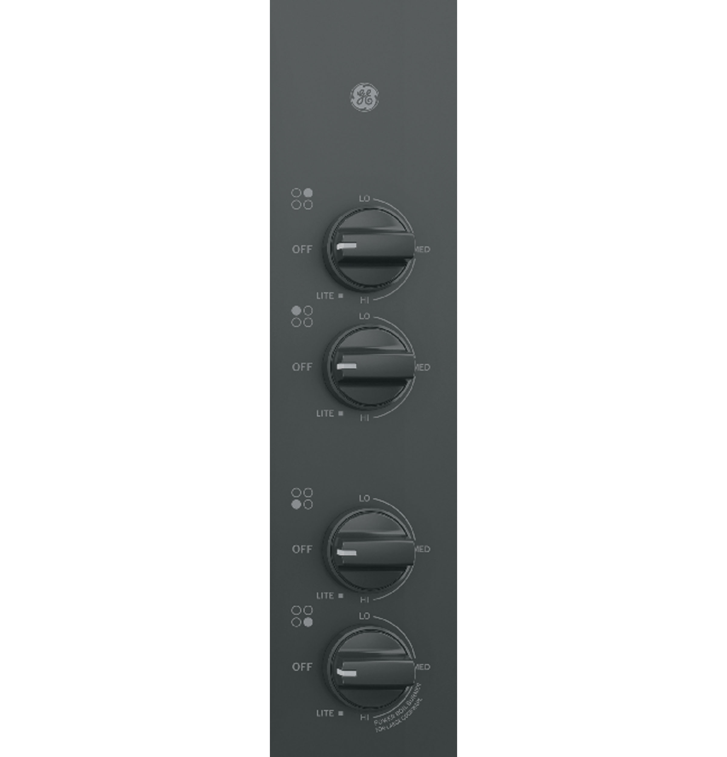 30" Built-In Gas on Glass Cooktop with Dishwasher Safe Grates JGP5530DLBB, product image 3 of 12